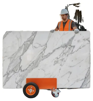 Productafbeelding van Panelenwagen, gemaakt van gelegeerd staal, afmetingen 45 x 31,5 x 25,5 cm, draagvermogen 300 kg, bruto gewicht 13,2 kg, ontwerp met 4 wielen