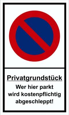 Produktbild von Privatgrundstück 250 x 150 mm Schild PST-Kunststoff
