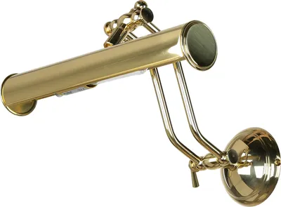 Produktbild von Bilderleuchte Messing massiv in Silber B: 30 cm E14 verstellbar Wandlampe Wandleuchte