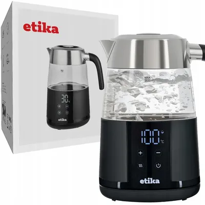 Produktbild von Glas-Elektrowasserkocher 1,7 l 2200 W Kabellos Mit 360°, Drehbasis Etika