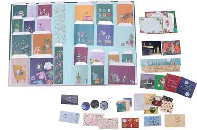Produktbild von Adventskalender für Bücherliebhaber, ein einzigartiger Countdown mit 25 Türchen, ideal für Bücherfans, Adventskalender als