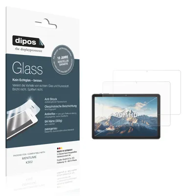 Produktbild von 2x Schutzfolie für MENTUME K302 matt - Anti-Shock 9H Folie dipos Glass Kunststoffglas