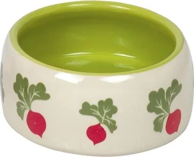 Produktbild von Nobby Nager Keramik Futtertrog Radish, Maße: Ø 12 x 5 cm