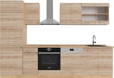 Produktbild von Küchenzeile Vicco R-Line Sonoma/Goldkraft Eiche 300 cm , AP Eiche, Model 53934