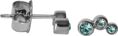 Produktbild von Chirurgenstahl Ohrstecker Drilling Farbe - Blau