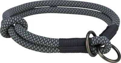 Produktbild von TRIXIE Soft Rope Zug-Stopp-Halsband - schwarz/grau - 50 cm/ø 13 mm