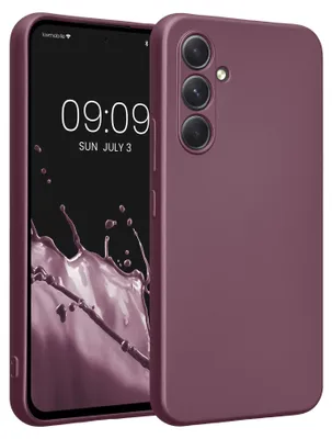 Produktbild von kwmobile Handyhülle für Samsung Galaxy A54 5G Hülle - weiche Silikon Case metallisch schimmernd - Schutzhülle Cover - Metallic Lavendel