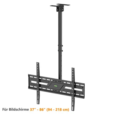Image de Support mural universel pour téléviseur ORSEM, compatible avec les écrans de 37 à 86 pouces (94 à 218 cm), jusqu'à 50 kg. Inclinable, pivotant à 360°, réglable en hauteur et avec une fonction de rotation à 360°