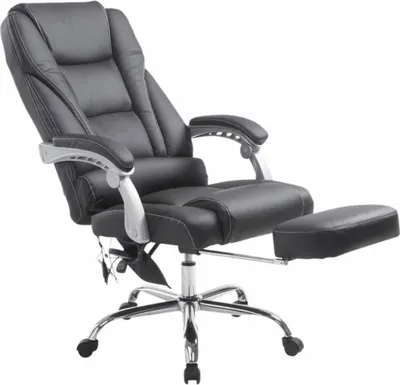Immagine prodotto di Sedia da ufficio con massaggio - Sedia ergonomica, relax, costruzione in pelle di alta qualità | Colore: Nero
