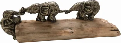 Produktbild von Moritz Skultur Elefanten Familie | Zusammenhalt | Deko Figur Elefant | 51 x 10 x 17 cm | Symbol für Teamgeist | als Dekoration Für zu Hause | Schreibtisch | Büro