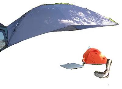 Image de Tente pour voiture, conception imperméable, légère et portable, bleu gris