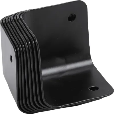 Produktbild von 8 Stück Eckenschutz, schwarz, stoßfest, Metallschutz für Lautsprecher, Gitarre, Verstärker, Schrankmöbel