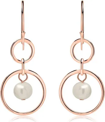 Produktbild von Ohrhänger Sterlingsilber rosévergoldet Perlen