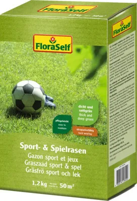 Produktbild von Sportrasen & Spielrasen FloraSelf Rasensamen 1,2 kg für 50 m²