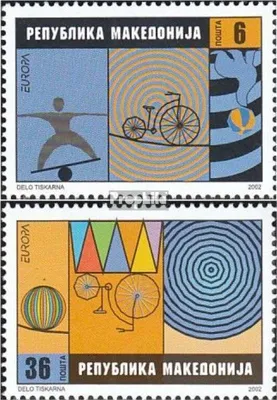 Produktbild von Briefmarken Makedonien 2002 Mi 254-255 (kompl.Ausg.) postfrisch Europa: Zirkus