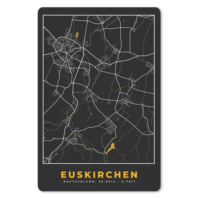 Produktbild von MuchoWow® Mauspad Mousepad Schwarz und Gold - Stadtplan - Euskirchen - Deutschland - Karte 40x60 cm - Mousepads - Maus Mat - Pad - Mausunterlage - Schreibtisch Accesoire