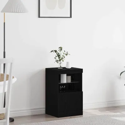 Immagine prodotto di credenza vidaXL LED look rovere nero 41 x 37 x 67 cm