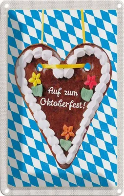 Produktbild von vianmo Blechschild 18x12 cm München  Lebkuchen Feier Feiern Party