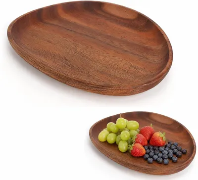 Obrázok produktu pre Drevený oválny podnos - 26 x 21 cm
