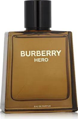 A product shot of a bottle of Burberry Hero Eau de Parfum.