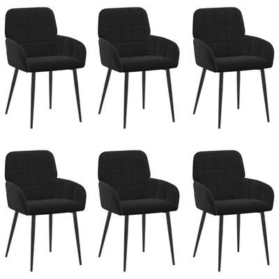 Produktbild von vidaXL Esszimmerstühle 6 stk. Samt Schwarz 57 x 50 x 85 cm