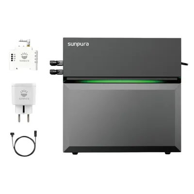 Zdjęcie produktu dla Magazyn energii na balkonie Powerness, Sunpura S2400 2,4 kWh z 1x inteligentnym licznikiem i inteligentną wtyczką do elektrowni balkonowej