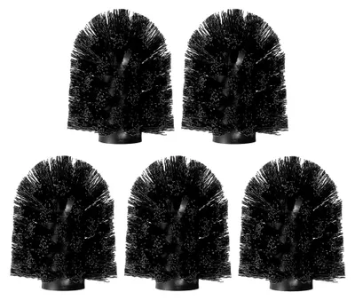 Produktbild von Ersatzbürstenköpfe für WC-Bürsten, 15 mm, runde Form, schwarz, 5 Stück