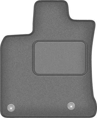 Produktbild von Fahrerfußmatte Velours graphit passend für Nissan Qashqai +2 (2007-2013, Crossover) – mit Befestigungen – passgenau