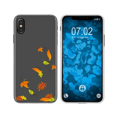 Produktbild von PhoneNatic Case kompatibel mit Apple iPhone Xs Max Silikon-Hülle Herbst Blätter/Leaves M1