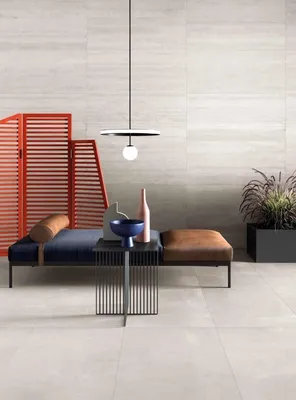 Imagen del producto de CASA39. Gres porcelánico con efecto cemento, color blanco, 80x80 cm, modelo ABK Lab325