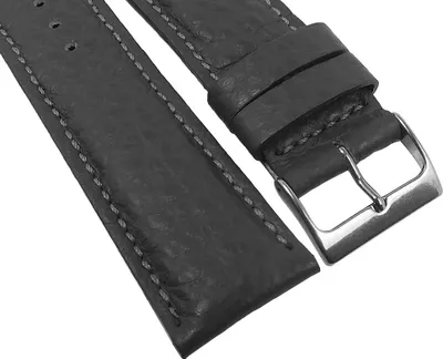 Produktbild von Herzog Cronografo Uhrenarmband grau > Kalbleder gepolstert genarbt, Stegbreite:22mm, Schließe:Roséfarben