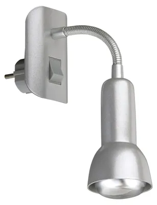 Obrázek produktu pro Zásuvková lampa Světlo na čtení H 22,5 cm titanové barvy Zásuvkové bodové světlo