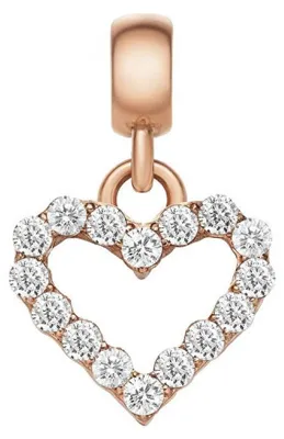 Produktbild von Vergoldeter Herzanhä nger mit klaren Kristallen Charms DW00400427