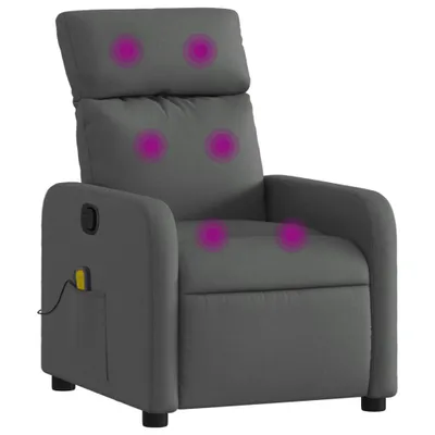 Immagine prodotto di vidaXL Sedia da massaggio in tessuto grigio scuro