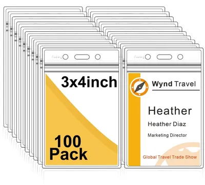 Produktbild von PVC-Namensschildhalter, 100 Stück, transparent