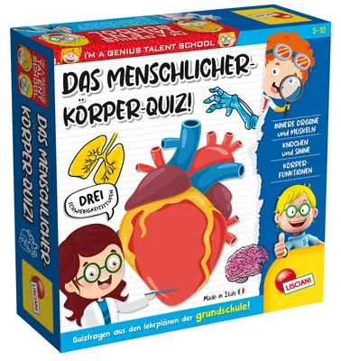 Produktbild von Lisciani DE48915 - Das Menschlicher-Körper-Quiz Anatomie Biologie Wissen Grundschule Lernspiel