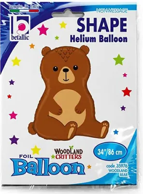 Zdjęcie produktu dla Balon foliowy Miś Woodland 86cm