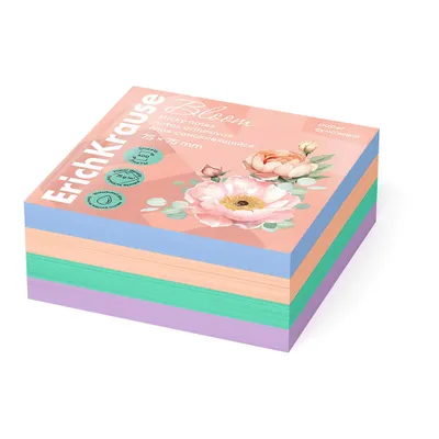 Produktbild von Haftnotizen 75x75mm Bloom wiederablösbar 400 Blatt Mix Bunt Pastell