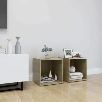 Obrázok produktu pre The Living Store TV skrinky 2 ks Sonoma dub 37x35x37 cm materiál na báze dreva