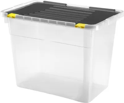 Zdjęcie produktu dla Heidrun 660, Schowek, Czarny, Półprzezroczysty, Prostokątny, Monochromatyczny, Czarny, 100 l