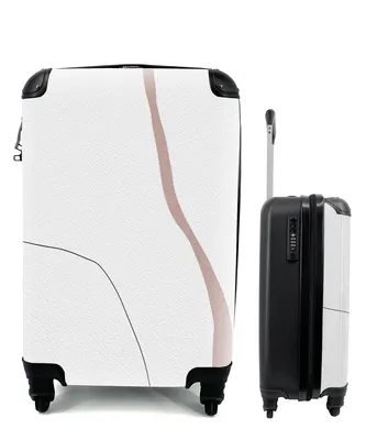 Produktbild von MuchoWow® Koffer Handgepäck Trolley Rollkoffer Kleine Reisekoffer mit 4 Rollen - Linie - Pastell - Gestaltung - Cabin Size < 55x40x23 cm & 55x40x20 cm - Fotokoffer - Kabinenkoffer - Boardgepäck - Reise-Box - Reisekoffer - Reisegepäck - Koffer mit Bild - Trolley für Kinder