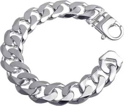 Produktbild von SILBERKETTEN STORE Panzerkette Armband 19mm - 925 Silber, Länge wählbar von 19-25cm - 25cm
