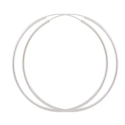 Produktbild von Creole Ohrring 70x2mm Drahtcreole mit Steckverschluss glänzend Silber 925