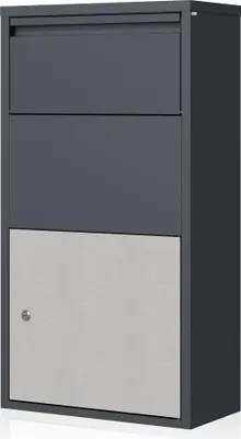 Produktbild von Zelsius Paketbriefkasten | Edelstahl, Anthrazit RAL 7016 | pulverbeschichteter Stahl Diebstahlsperre