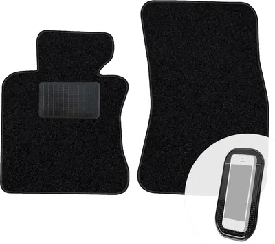 Produktbild von moto-MOLTICO Vorne Fußmatten Auto Velours Autoteppiche Schwarz Automatten Set 2-teilig passend für BMW 3er E36 1990-1999