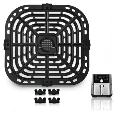 Airfryer Grillpfanne, Ersatz, wiederverwendbar, quadratisch