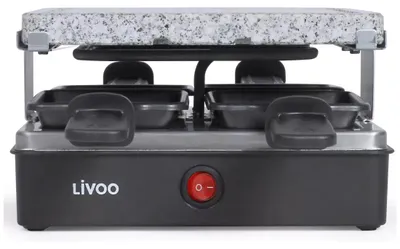 Image de Appareil à raclette 4 personnes 600w + pierre à griller - Livoo - DOC242 -