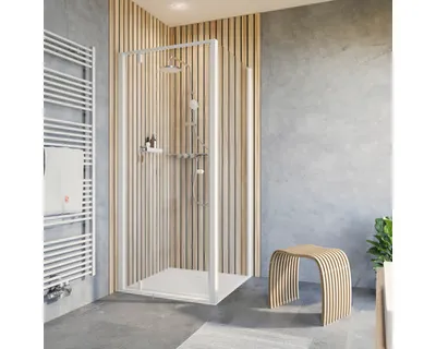 Produktbild von Duschtür mit Seitenwand SCHULTE Trend 2,0 90 x 90 cm Profilfarbe weiß Klarglas