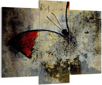 Produktbild von Bild auf Leinwand - Leinwandbild - Schmetterling Abstraktion - 130x100cm - Wand Bild - Wanddeko - Leinwanddruck - Bilder - Kunstdruck - Wanddekoration - Leinwand bilder - Wandkunst - CB130x100-3678