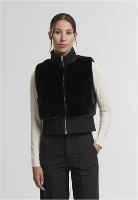 Immagine prodotto di Gilet Urban Classics Donna Gilet con Pelliccia sintetica nero M